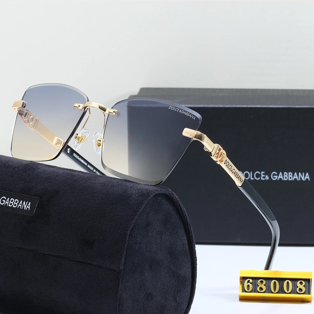 Dolce & Gabbana Black Tinted Lens Square Sunglasses, Polished Frame Style 07