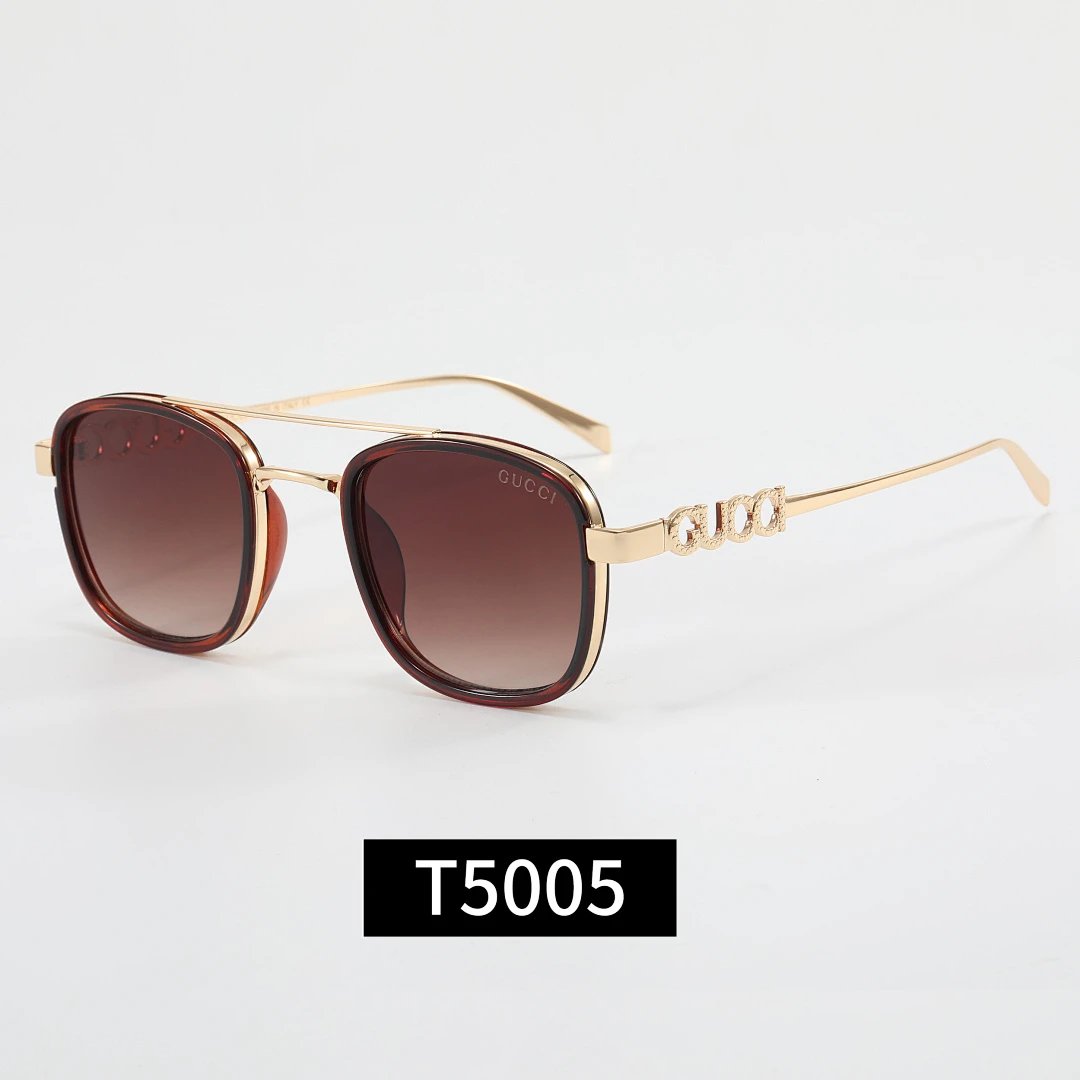 Gucci Tinted Lens Square Sunglasses, Polished Frame Style 15