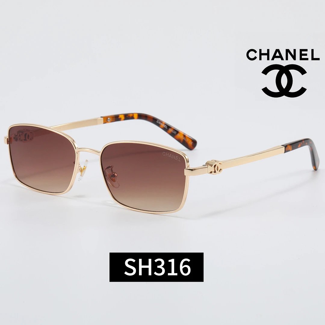 Chanel Tinted Lens Square Sunglasses, Polished Frame Style 07