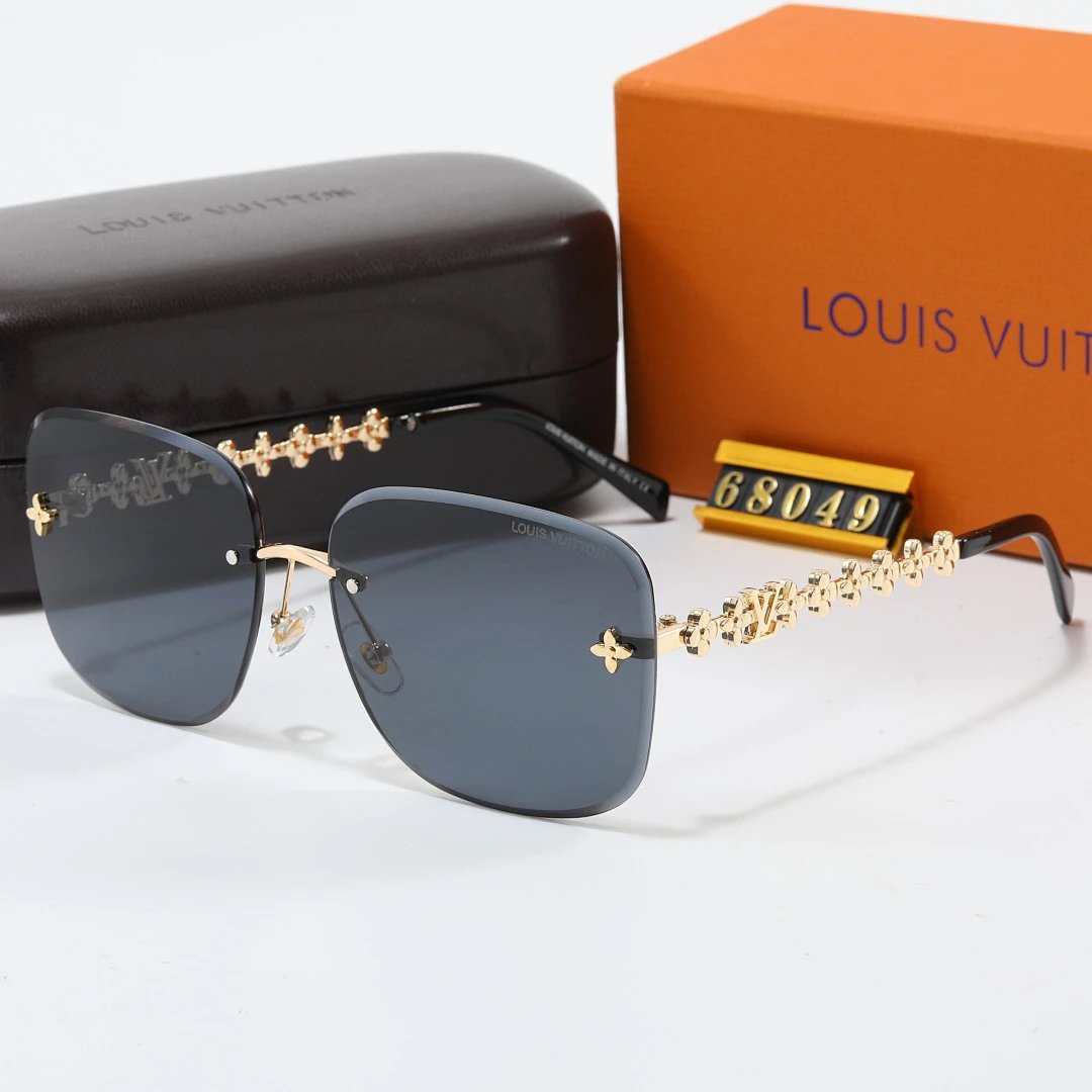 Louis Vuitton Tinted Lens Square Sunglasses, Polished Frame Style 09