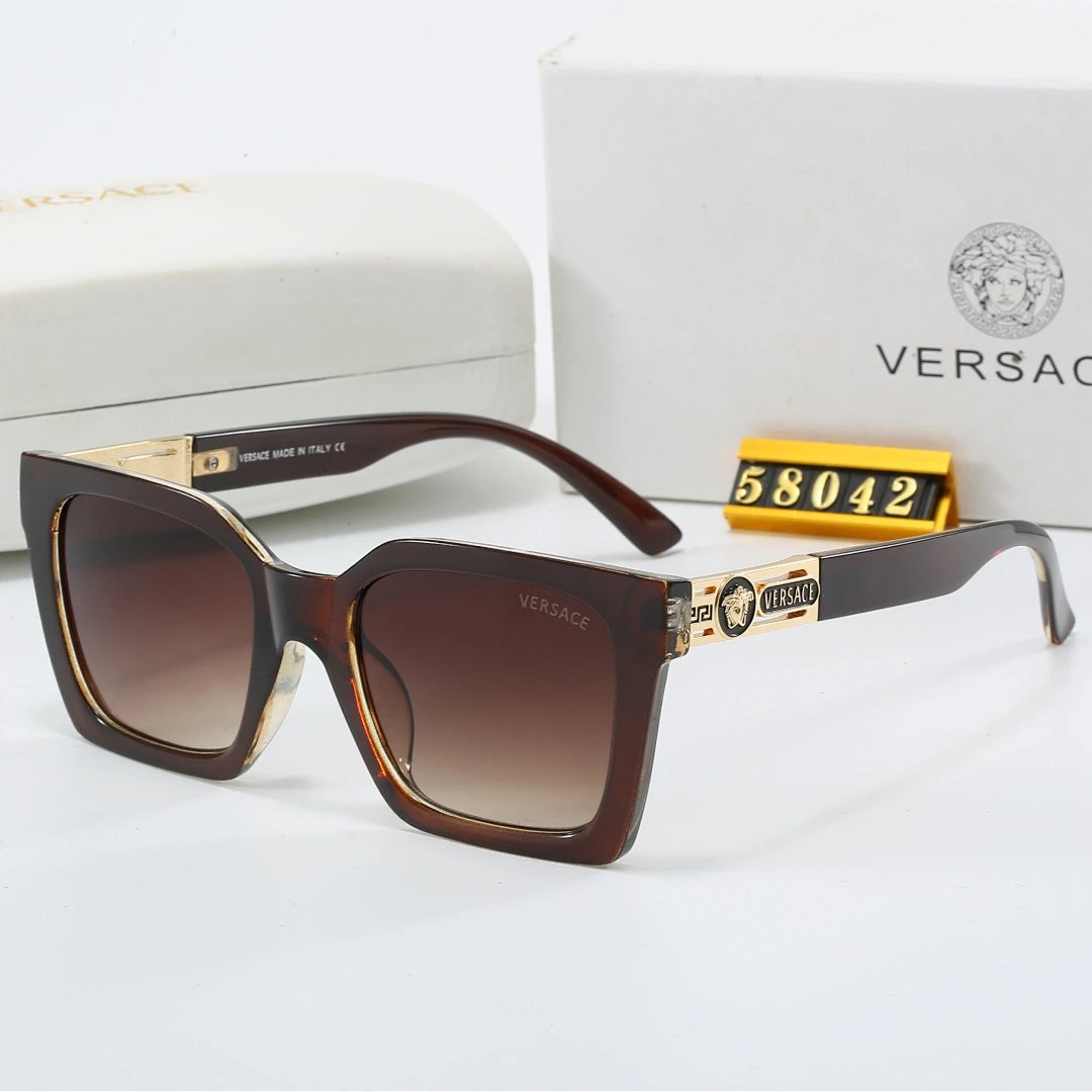 Versace Tinted Lens Square Sunglasses, Polished Frame Style 20