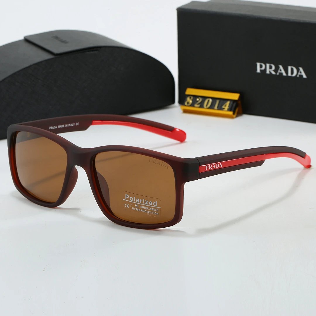 Prada Tinted Lens Square Sunglasses, Polished Frame Style 26