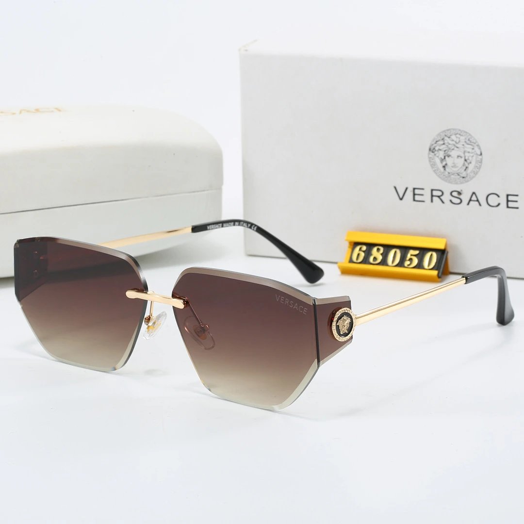 Versace Tinted Lens Square Sunglasses, Polished Frame Style 14