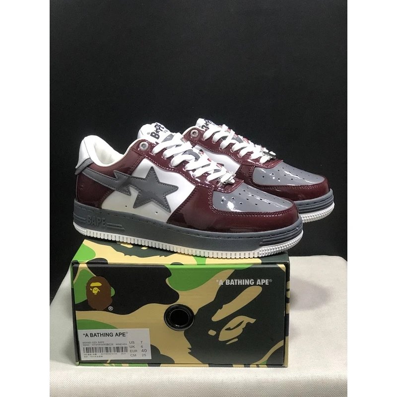 BAPE STA Low Top Sneakers low-top Red - Style 26