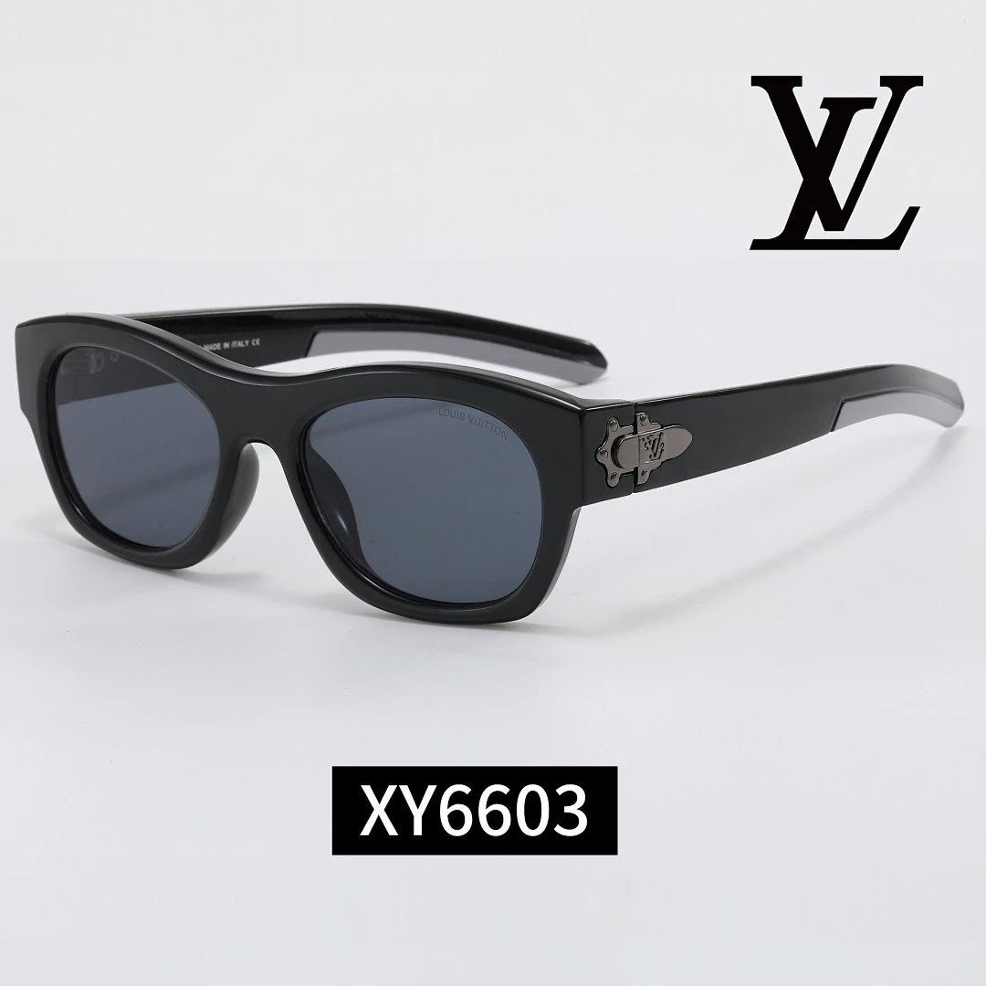 Louis Vuitton Black Tinted Lens Square Sunglasses, Polished Frame Style 28