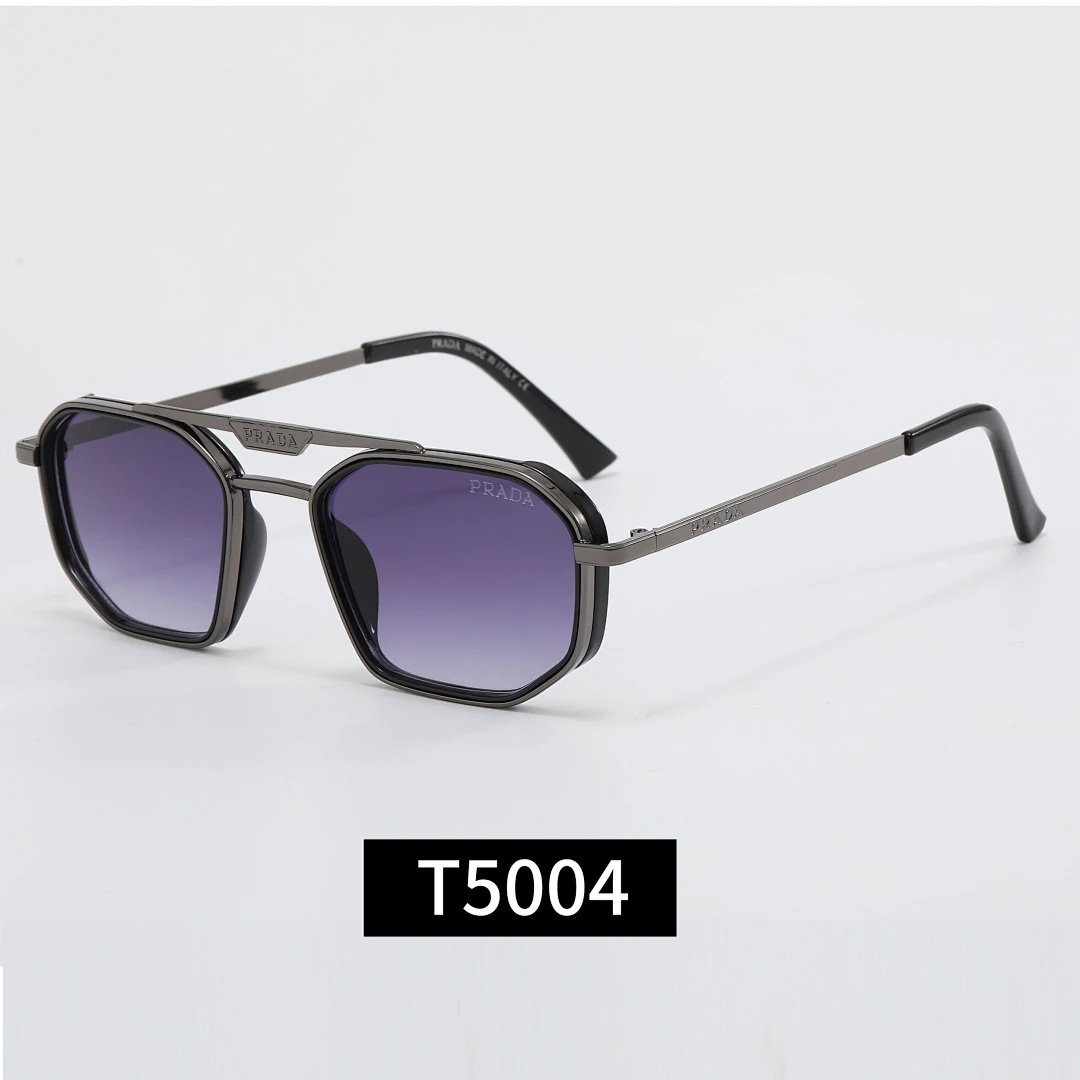 Prada Black Tinted Lens Square Sunglasses, Polished Frame Style 21