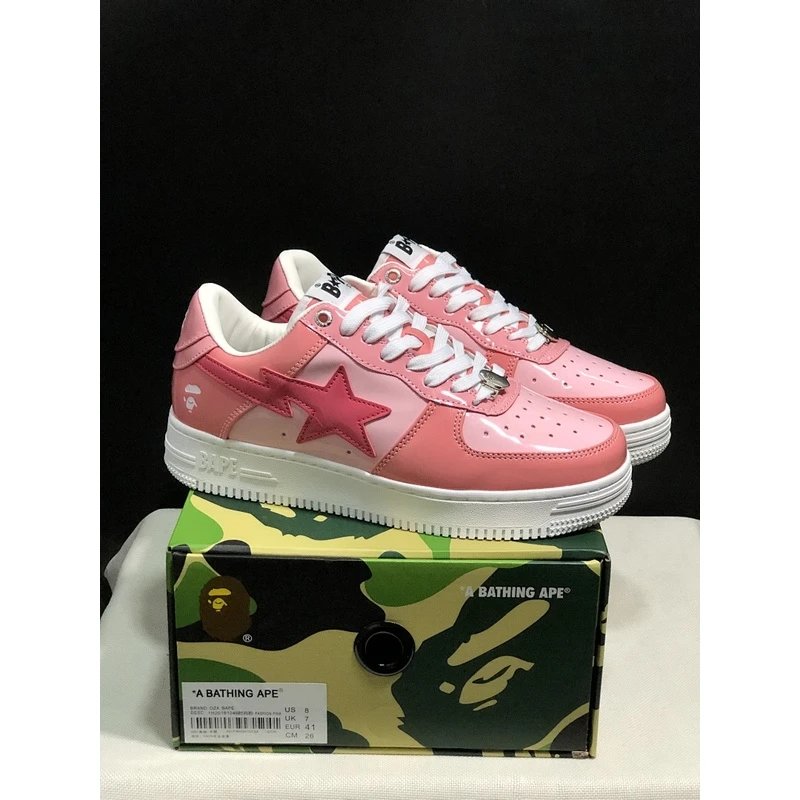 BAPE STA Low Top Sneakers low-top Red - Style 3