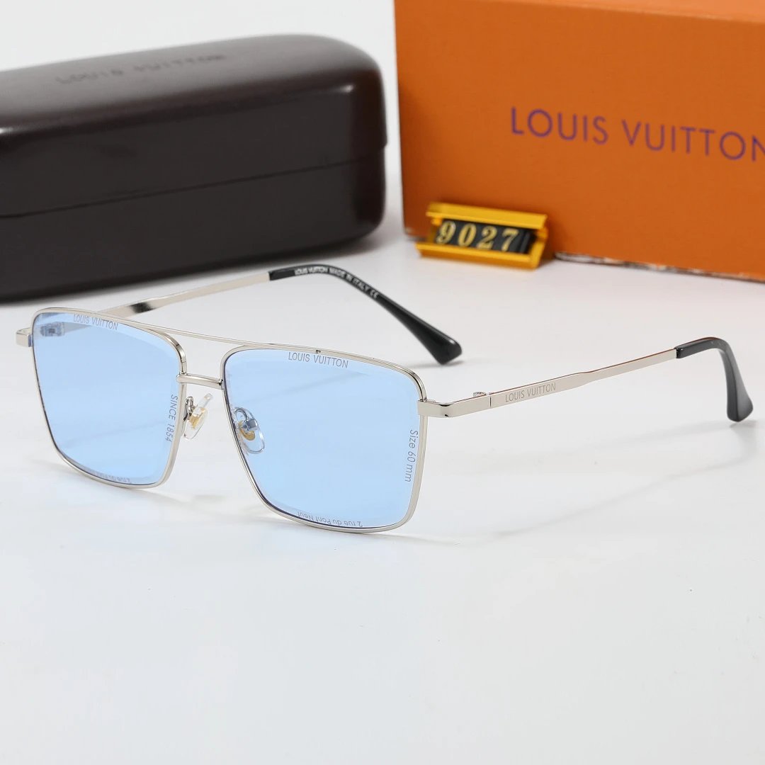 Louis Vuitton Brown Tinted Lens Square Sunglasses, Polished Frame Style 08