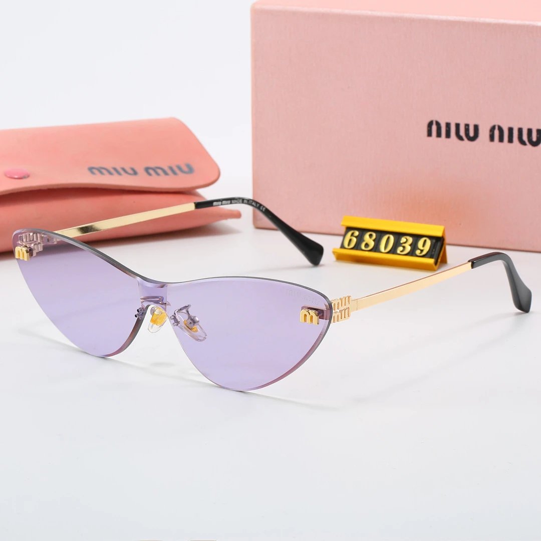 Miu Miu Brown Tinted Lens Square Sunglasses, Polished Frame Style 25