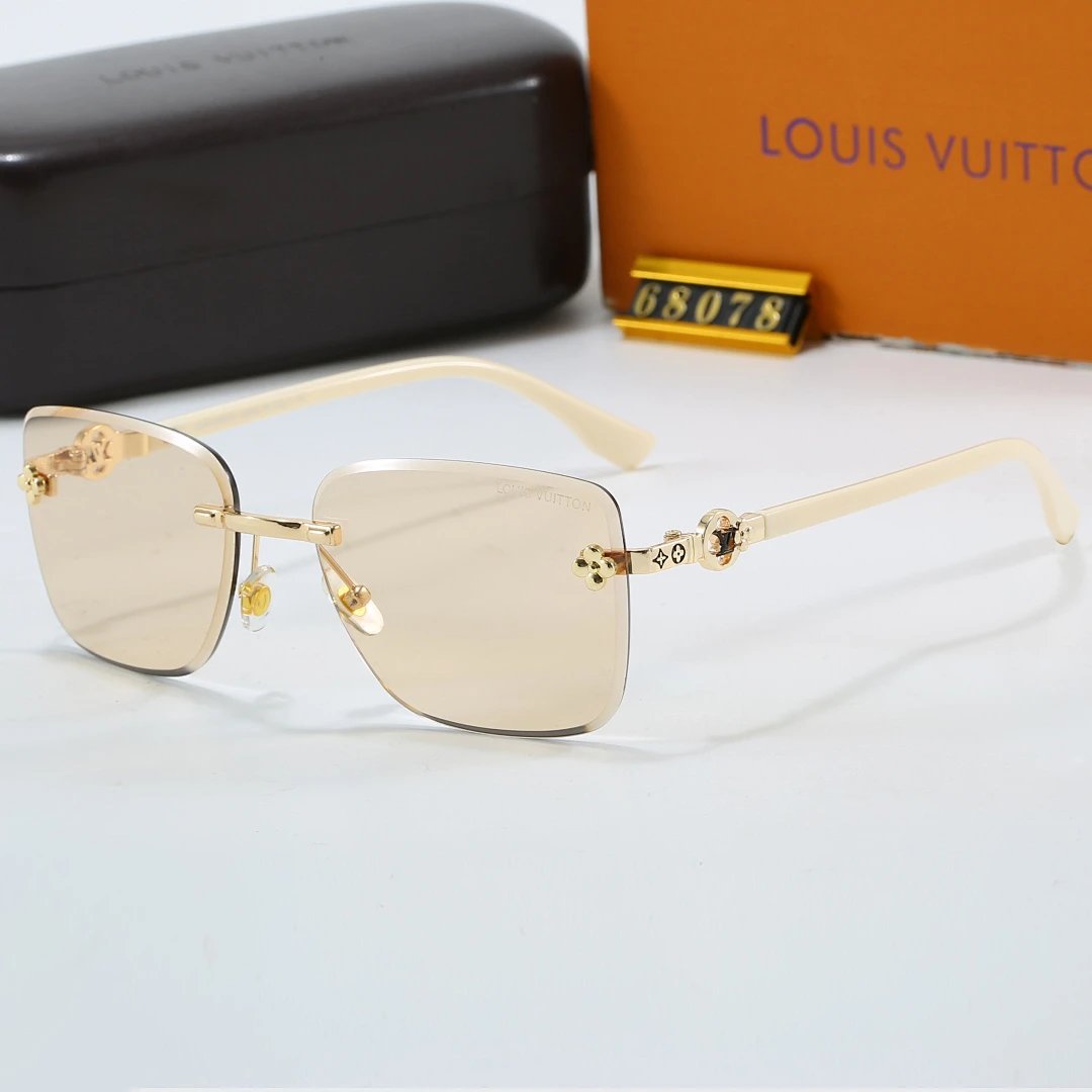 Louis Vuitton Tinted Lens Square Sunglasses, Polished Frame Style 12