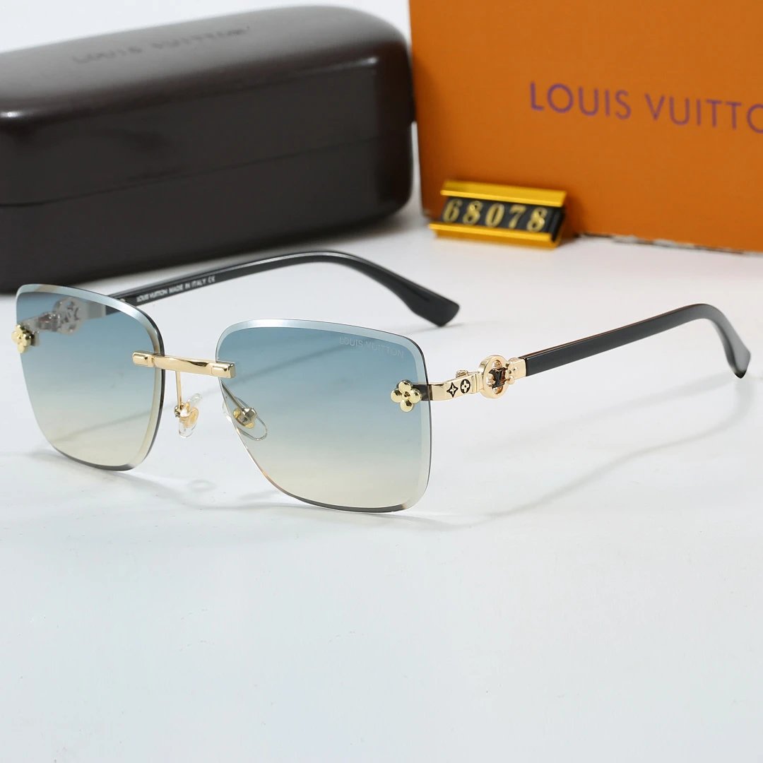 Louis Vuitton Tinted Lens Square Sunglasses, Polished Frame Style 07