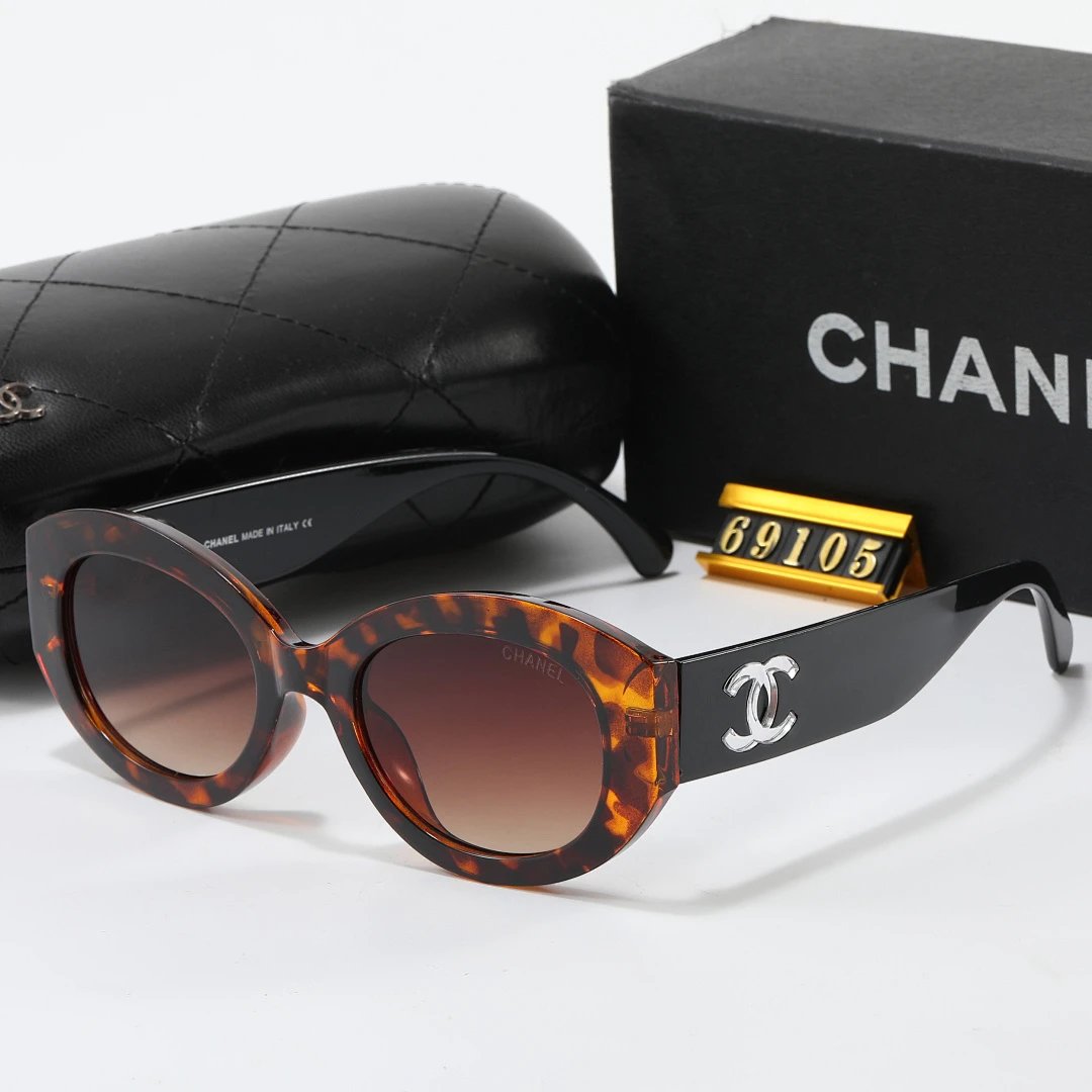 Chanel Black Tinted Lens Square Sunglasses, Polished Frame Style 15