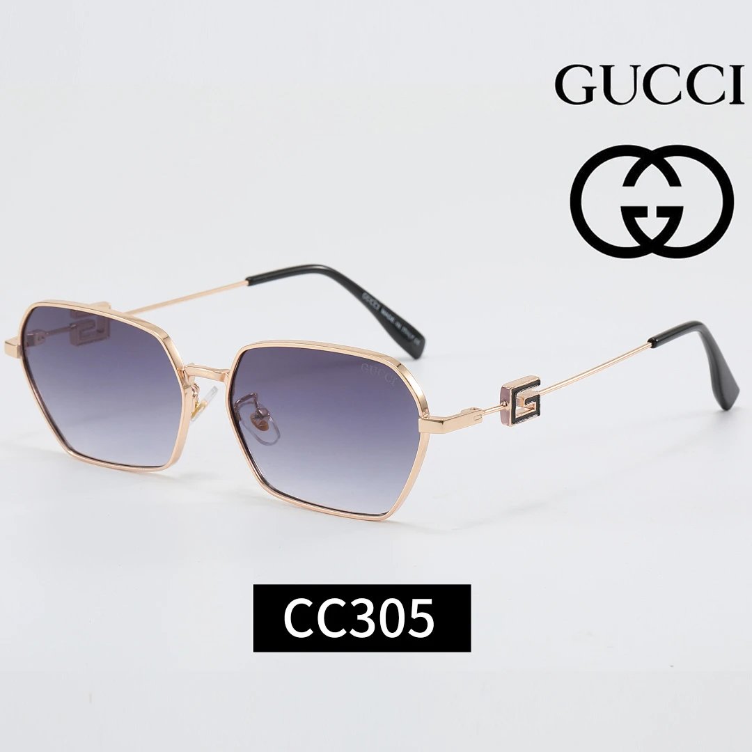 Gucci Black Tinted Lens Square Sunglasses, Polished Frame Style 32