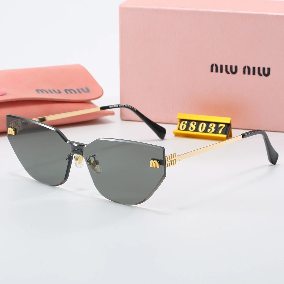 Miu Miu Gray Tinted Lens Square Sunglasses, Polished Frame Style 10
