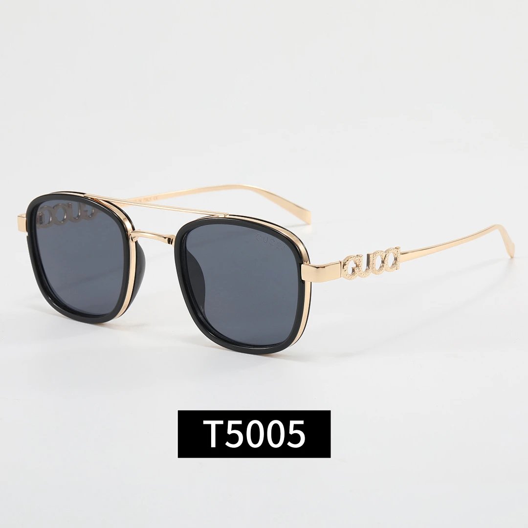 Gucci Black Tinted Lens Square Sunglasses, Polished Frame Style 13
