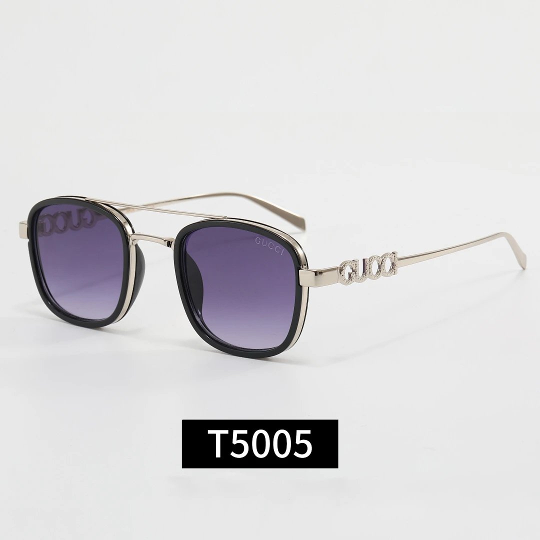 Gucci Black Tinted Lens Square Sunglasses, Polished Frame Style 11