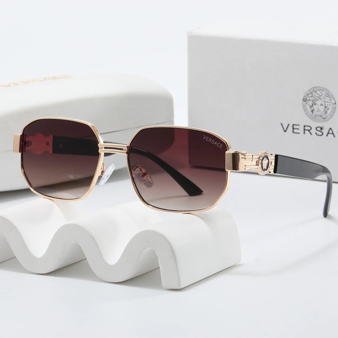 Versace Tinted Lens Square Sunglasses, Polished Frame Style 32