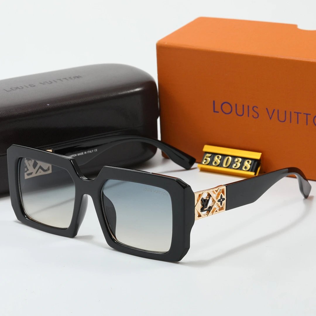 Louis Vuitton Tinted Lens Square Sunglasses, Polished Frame Style 19
