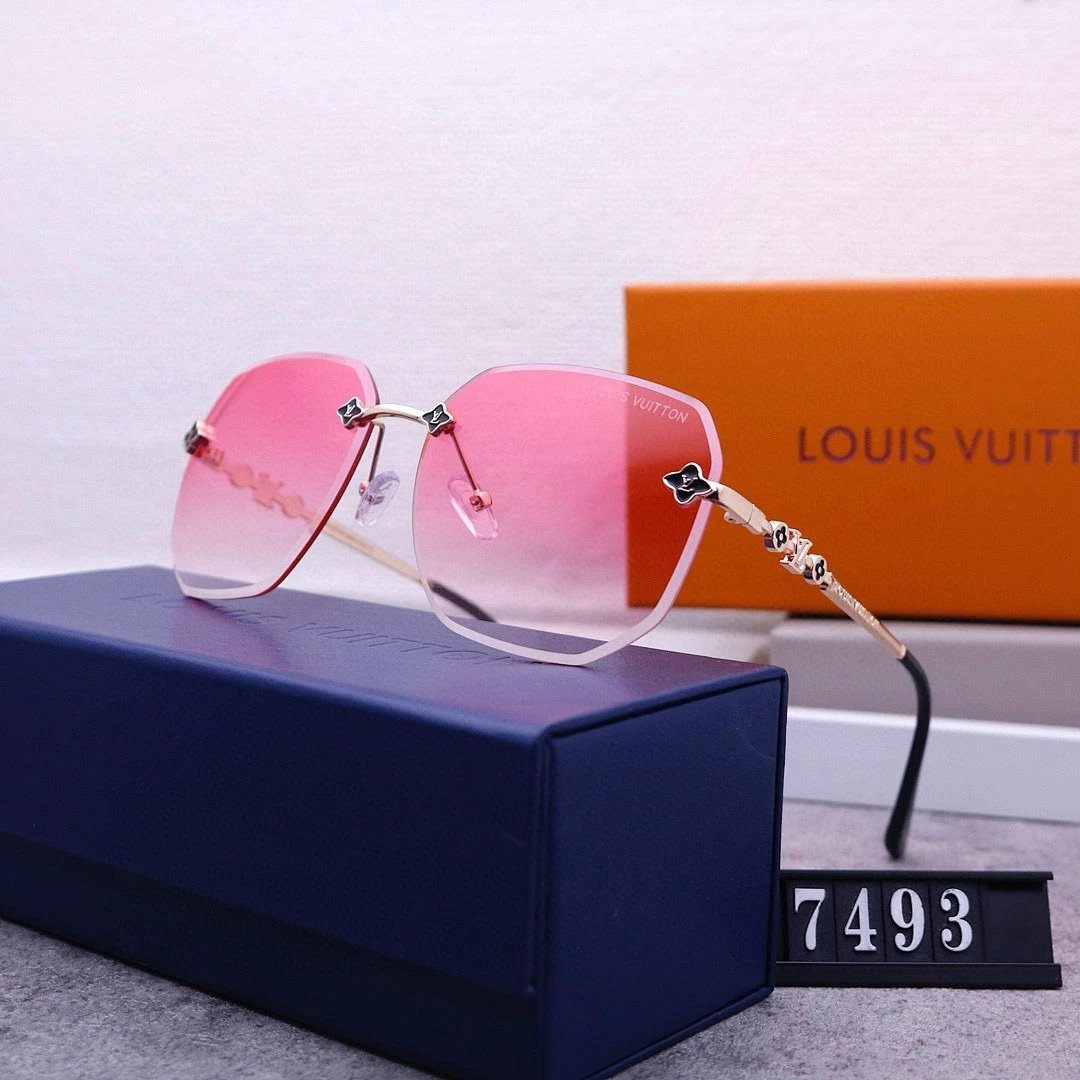 Louis Vuitton Tinted Lens Square Sunglasses, Polished Frame Style 20
