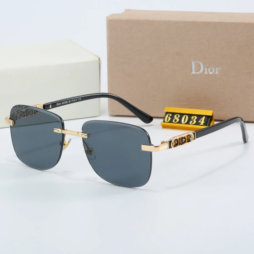 Dior Gray Tinted Lens Square Sunglasses, Polished Frame Style 16