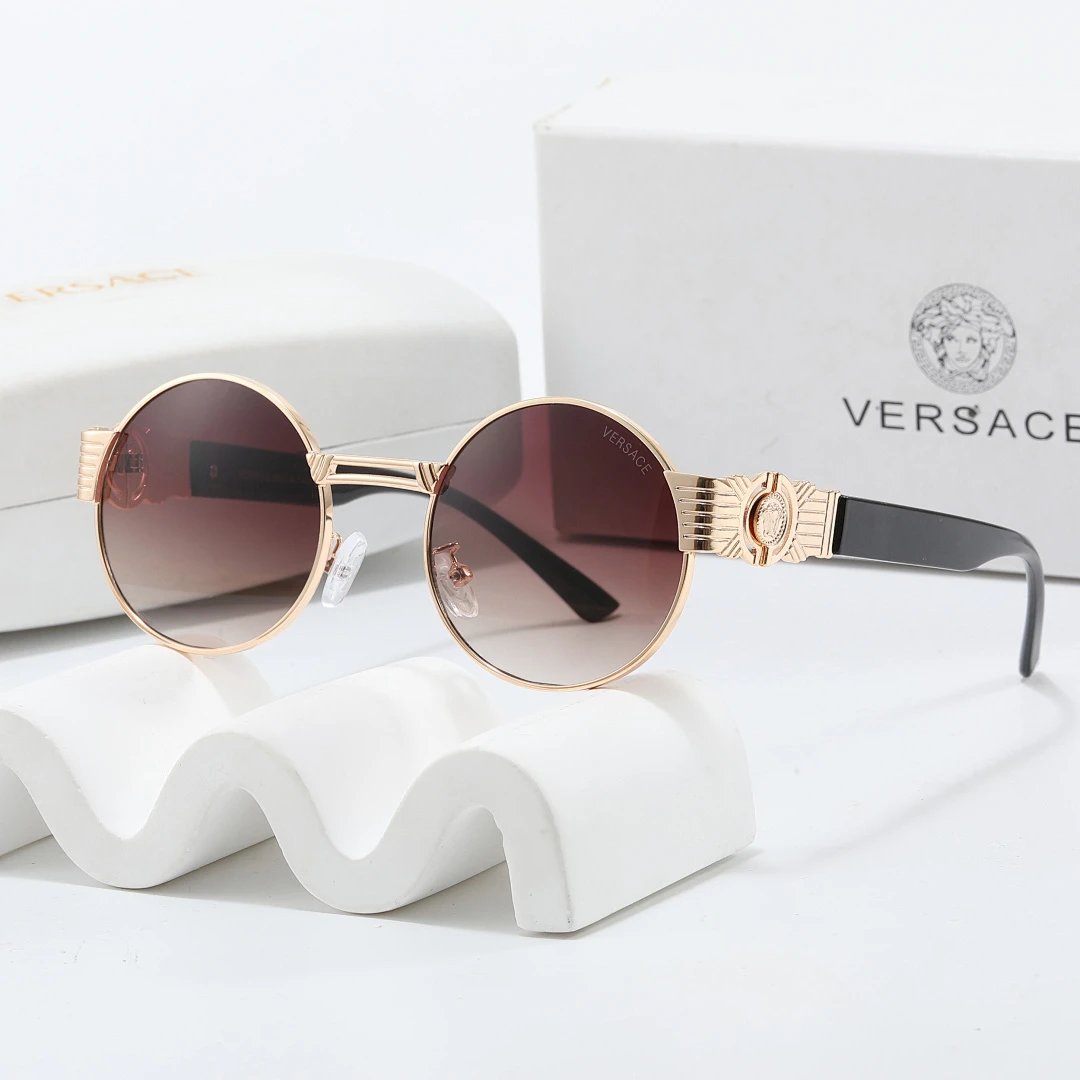 Versace Tinted Lens Square Sunglasses, Polished Frame Style 17