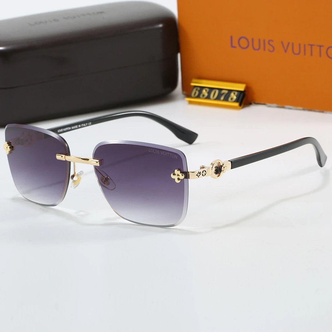 Louis Vuitton Tinted Lens Square Sunglasses, Polished Frame Style 10
