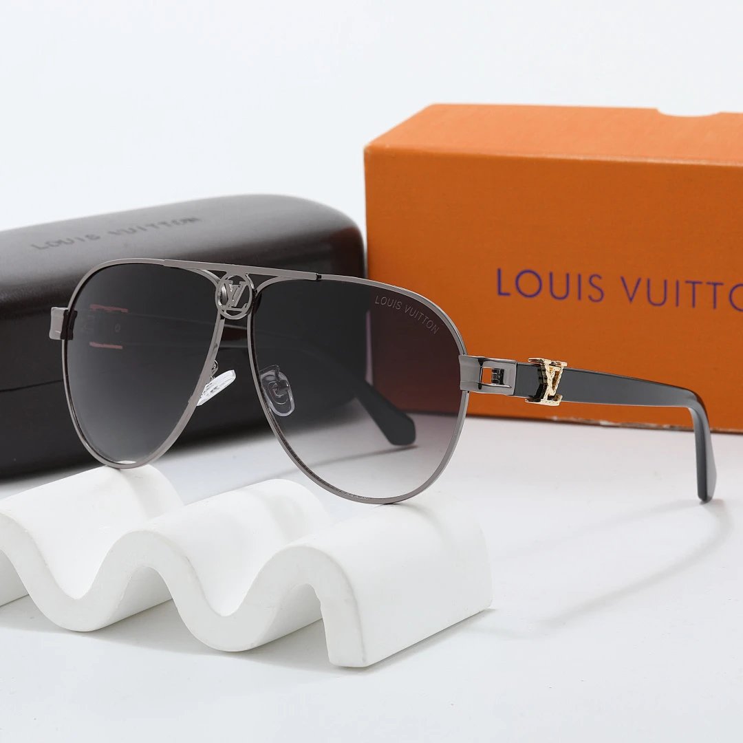 Louis Vuitton Tinted Lens Square Sunglasses, Polished Frame Style 14