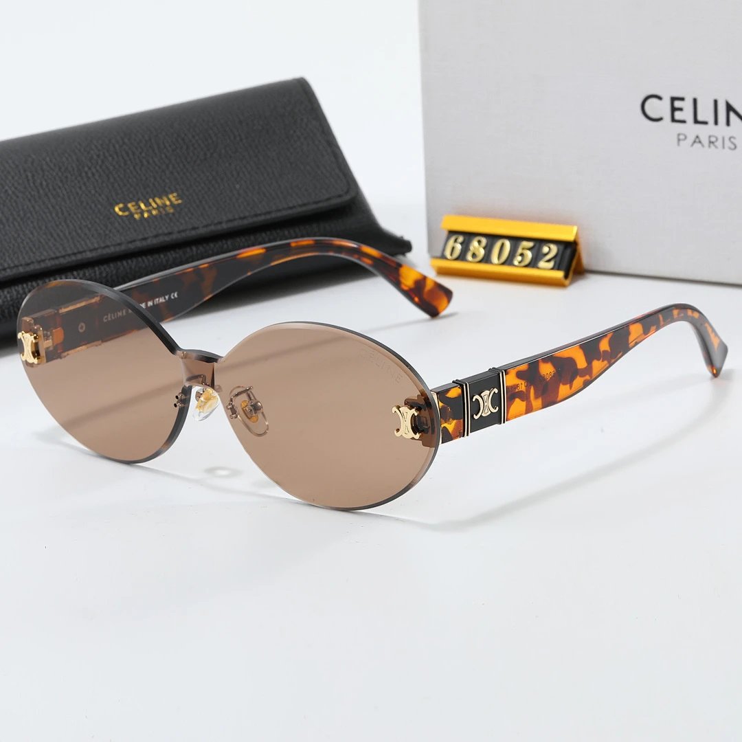 Celine Black Tinted Lens Square Sunglasses, Polished Frame Style 13