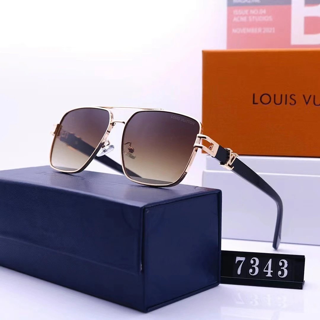 Louis Vuitton Tinted Lens Square Sunglasses, Polished Frame Style 27