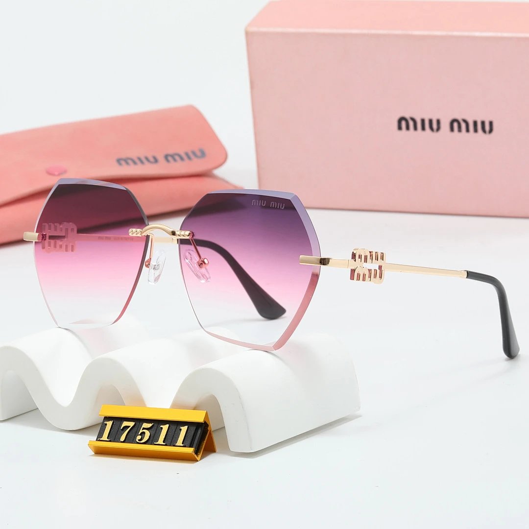 Miu Miu Brown Tinted Lens Square Sunglasses, Polished Frame Style 19