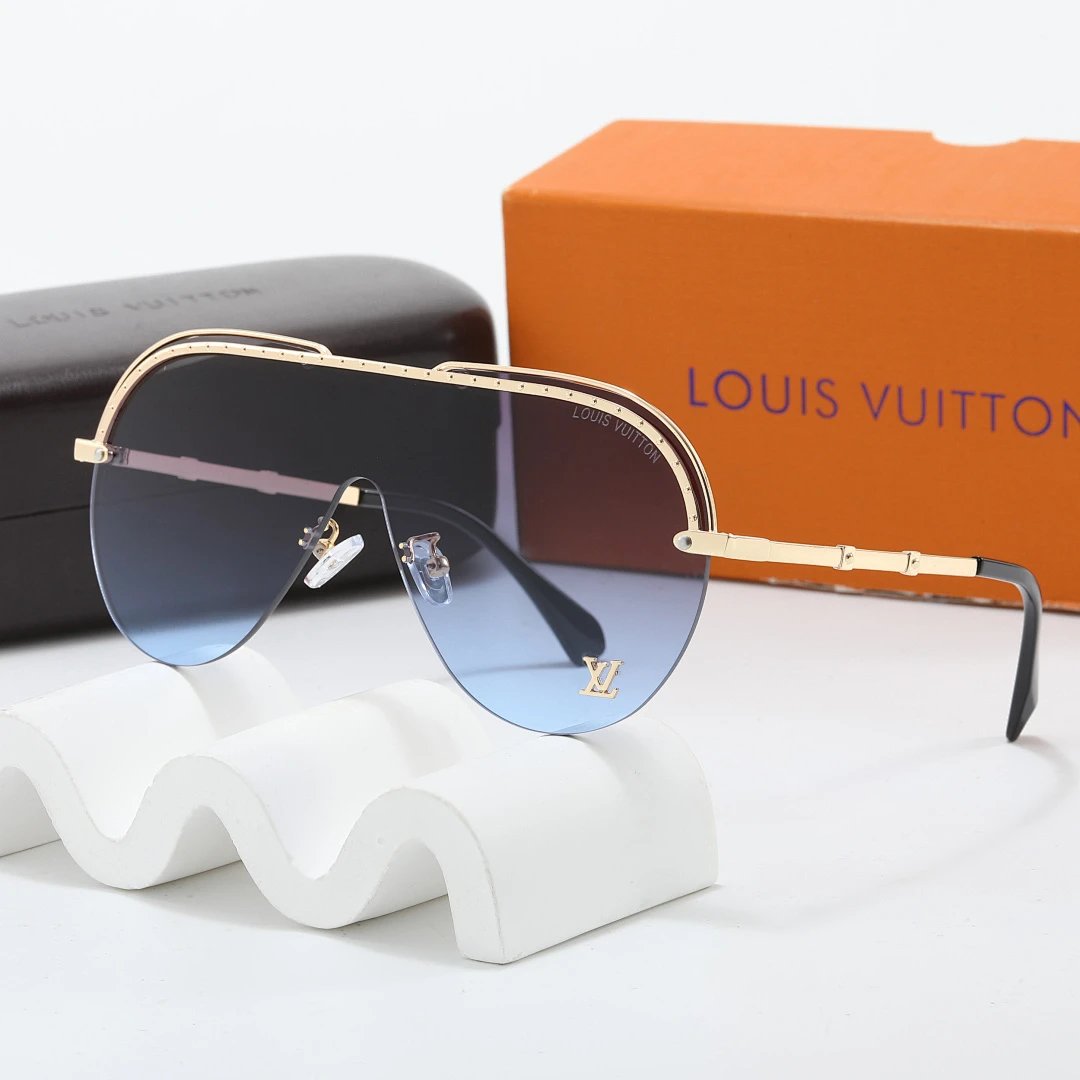Louis Vuitton Tinted Lens Square Sunglasses, Polished Frame Style 05