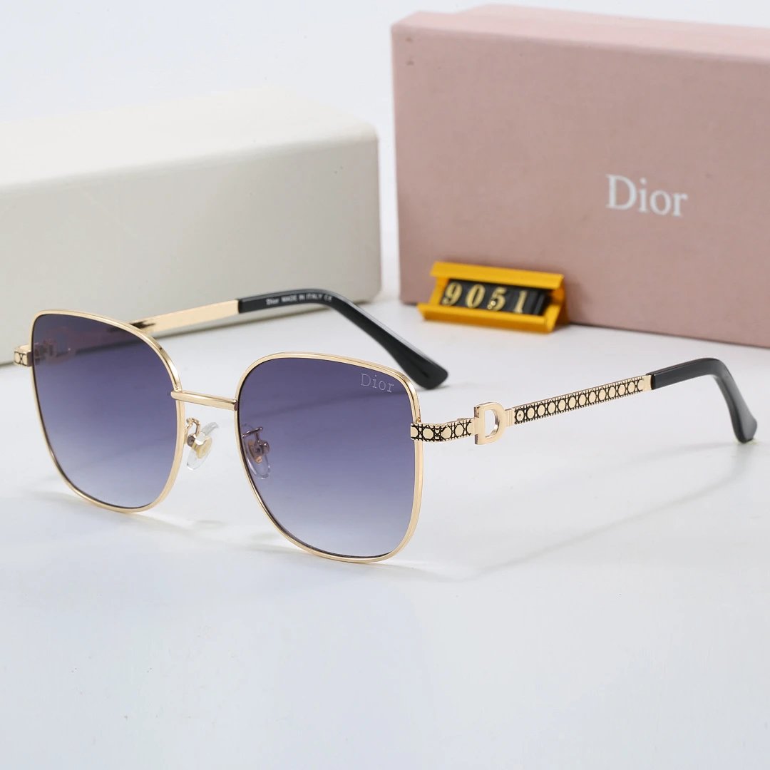 Dior Gray Tinted Lens Square Sunglasses, Polished Frame Style 20