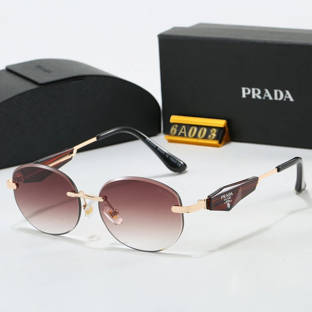 Prada Black Tinted Lens Square Sunglasses, Polished Frame Style 21