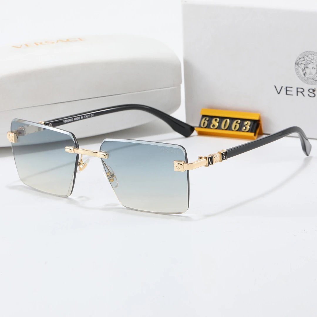 Versace Tinted Lens Square Sunglasses, Polished Frame Style 11