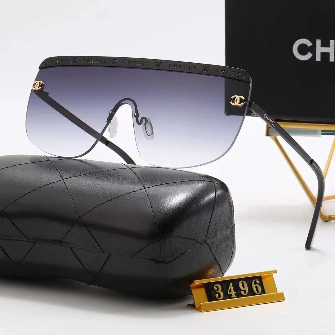 Chanel Black Tinted Lens Square Sunglasses, Polished Frame Style 11
