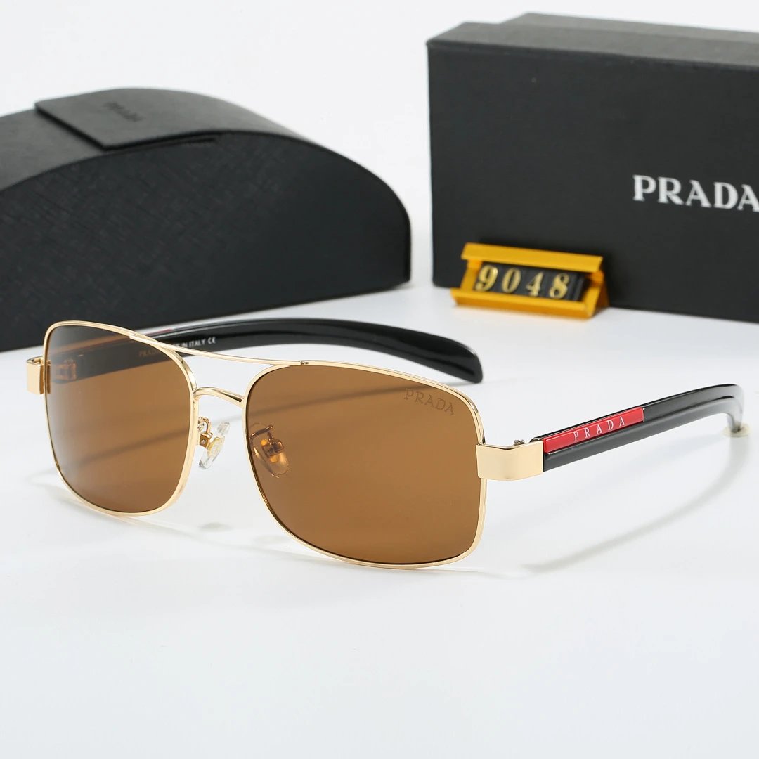 Prada Black Tinted Lens Designer Sunglasses, Polished Frame Style 04