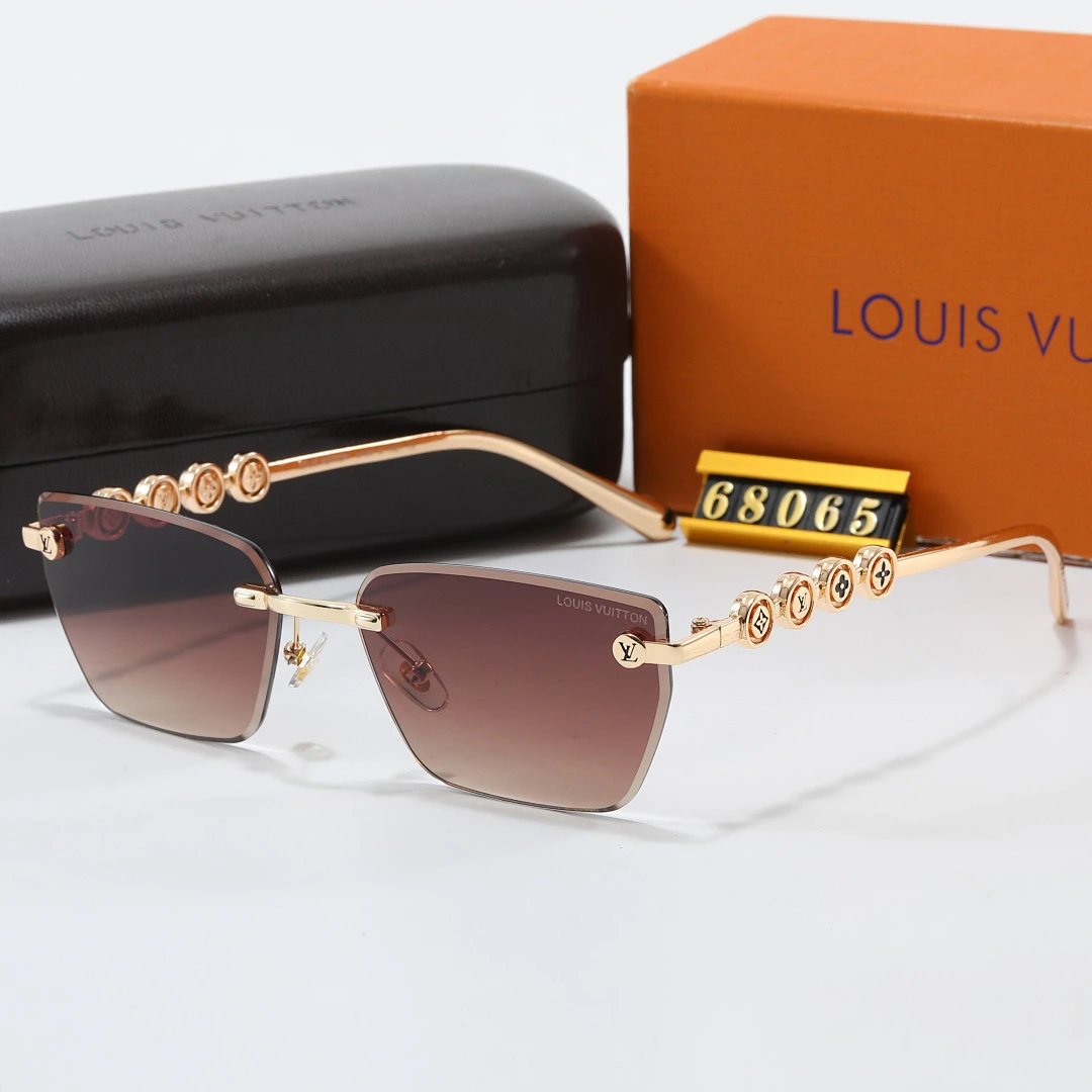 Louis Vuitton Tinted Lens Square Sunglasses, Polished Frame Style 24