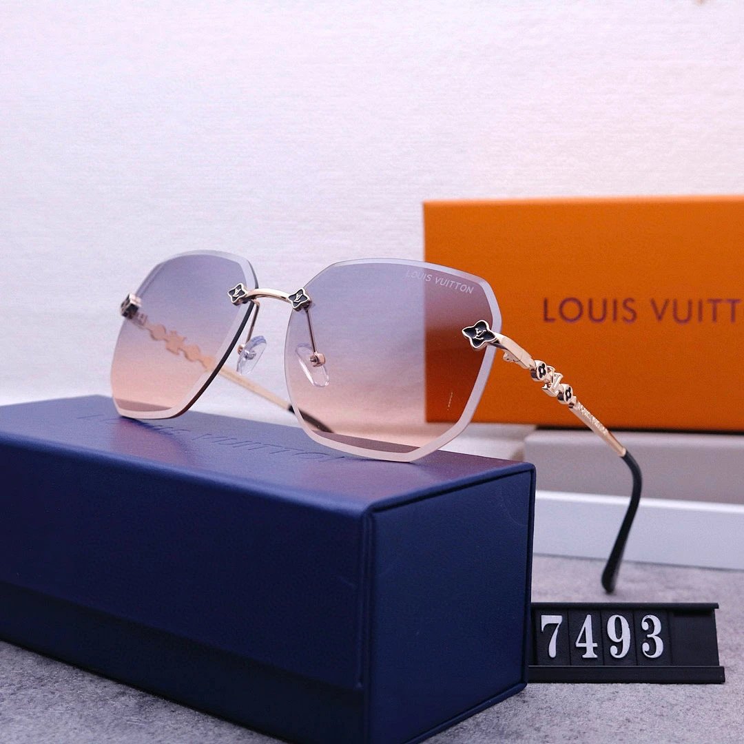 Louis Vuitton Tinted Lens Square Sunglasses, Polished Frame Style 18