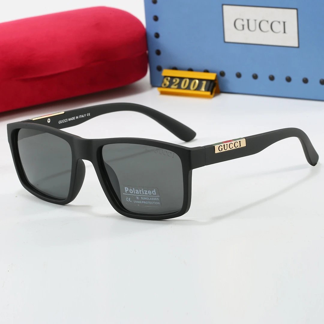 Gucci Tinted Lens Square Sunglasses, Polished Frame Style 33