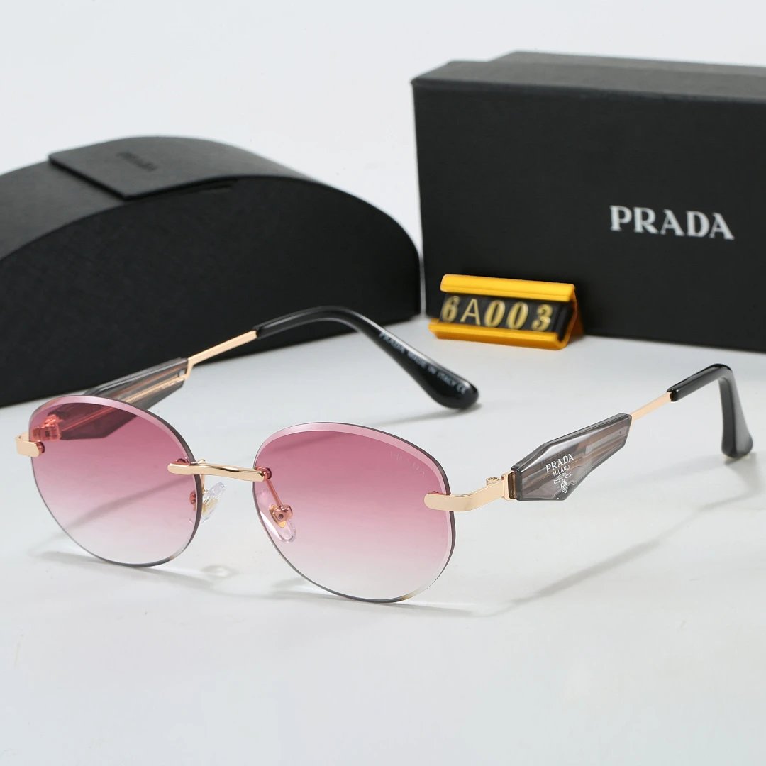 Prada Black Tinted Lens Square Sunglasses, Polished Frame Style 19
