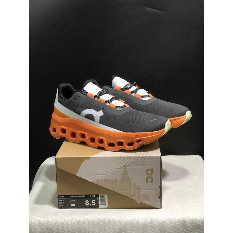 On Cloudmonster 1 Men's Cushioned Everyday Shoe Black Gray - Style 08