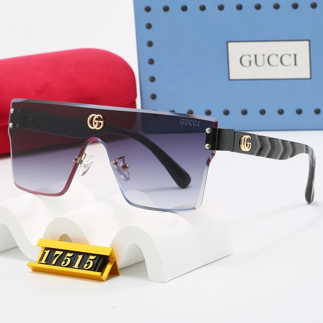 Gucci Tinted Lens Square Sunglasses, Polished Frame Style 16