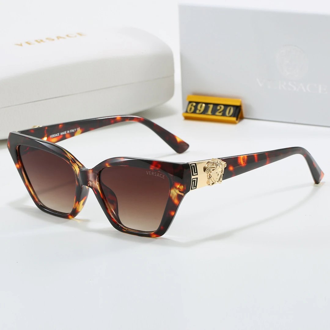 Versace Black Tinted Lens Designer Sunglasses, Polished Frame Style 05