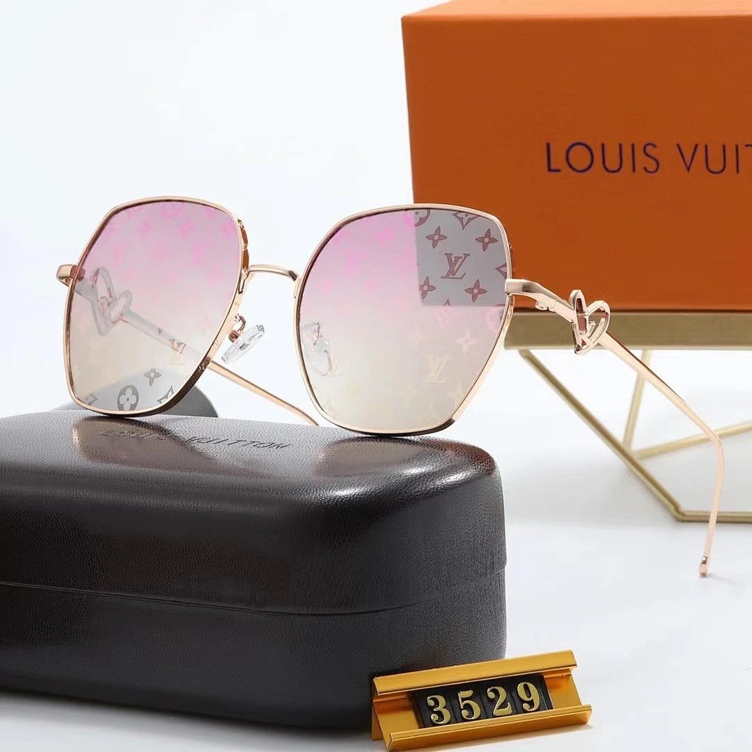 Louis Vuitton Tinted Lens Square Sunglasses, Polished Frame Style 33