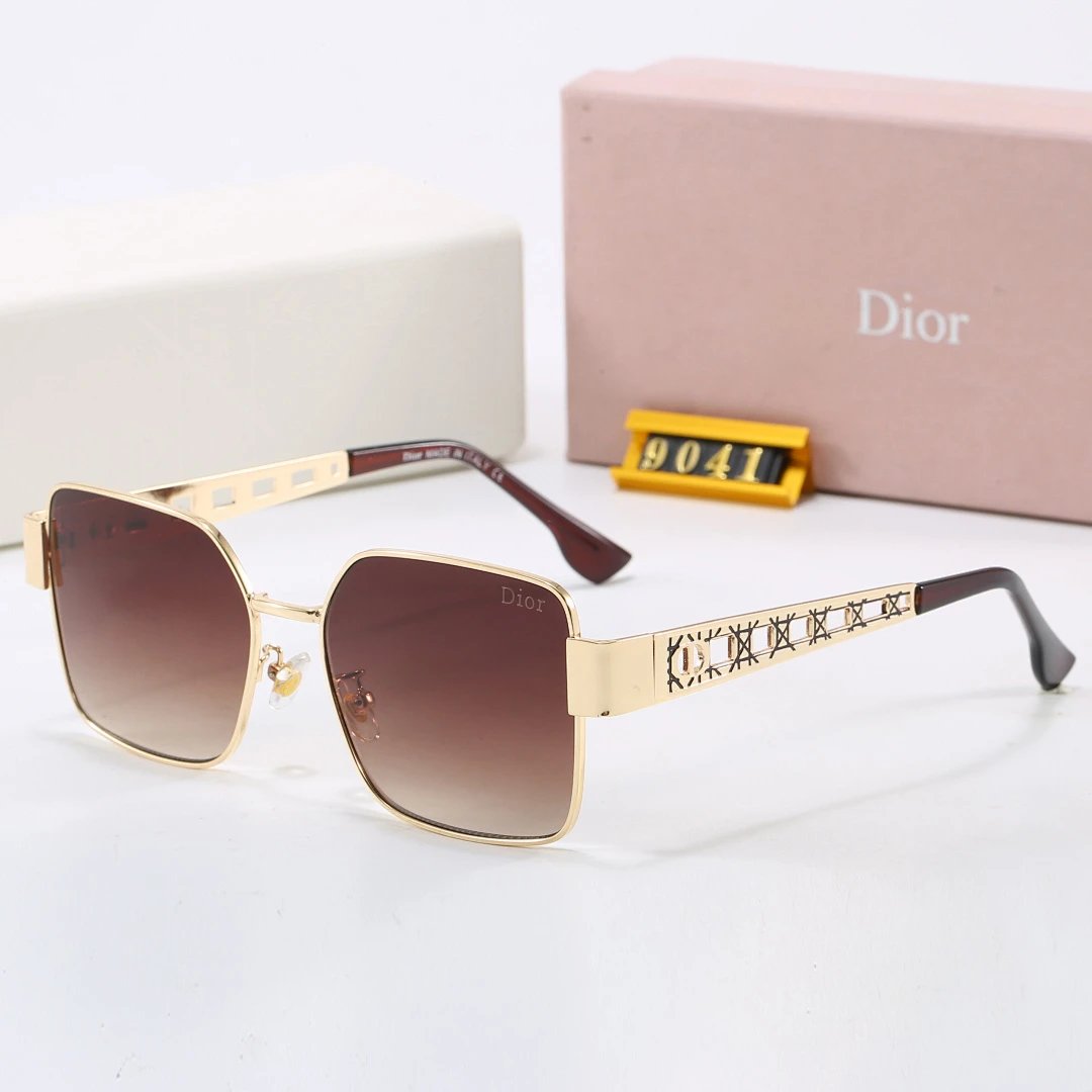 Dior Brown Tinted Lens Square Sunglasses, Polished Frame Style 25