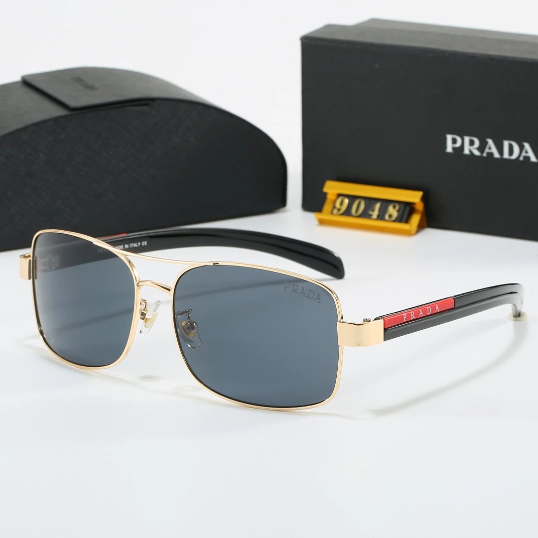 Prada Black Tinted Lens Designer Sunglasses, Polished Frame Style 02