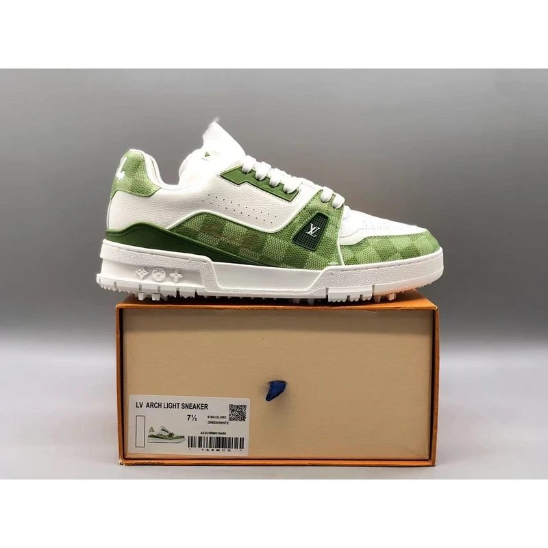 Trainer Low Top Sneakers Green - Style 9