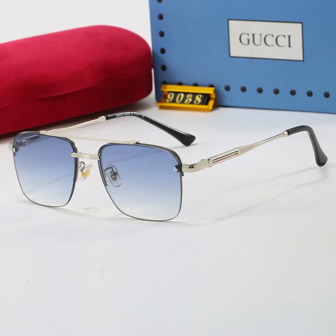 Gucci Tinted Lens Square Sunglasses, Polished Frame Style 03