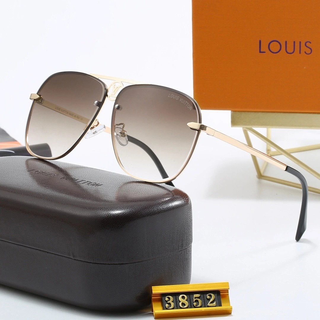 Louis Vuitton Tinted Lens Square Sunglasses, Polished Frame Style 05