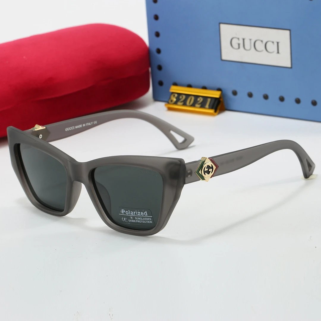 Gucci Tinted Lens Square Sunglasses, Polished Frame Style 20